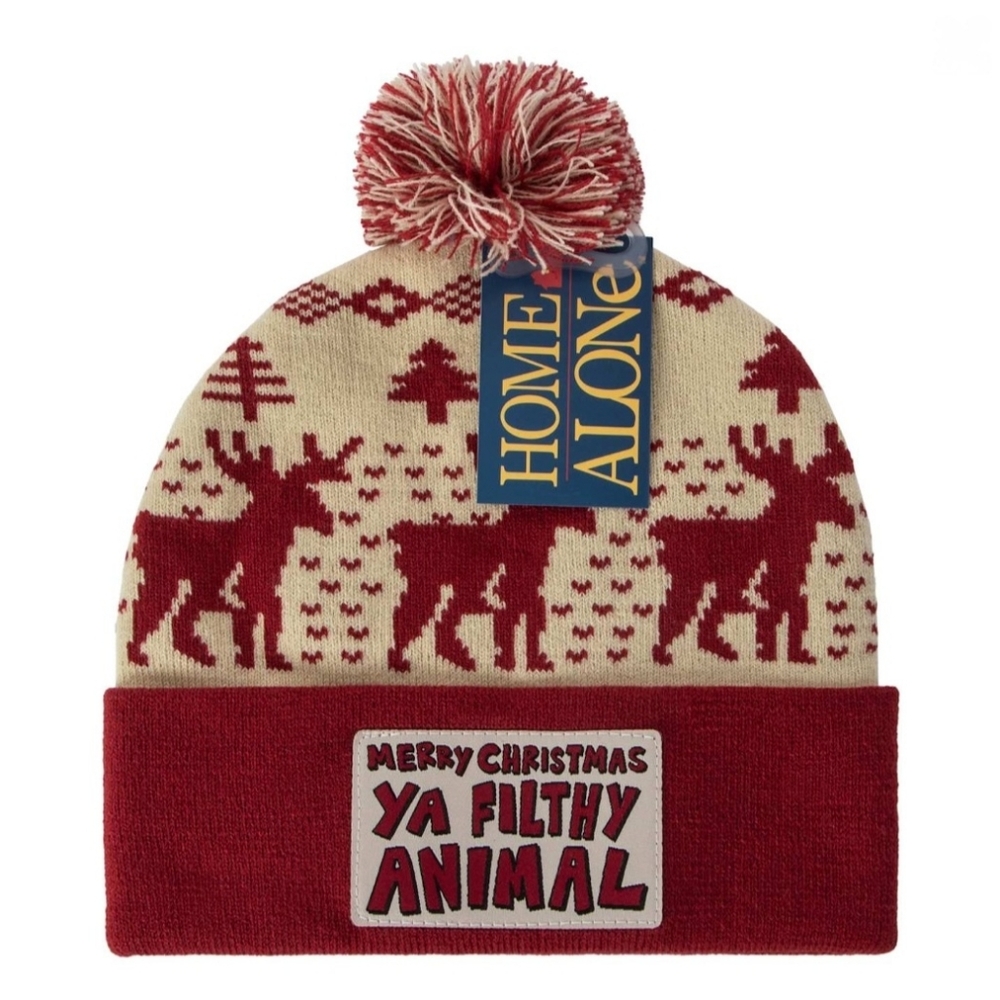 Red and Cream Holiday Beanie Unisex